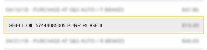 shell oil 57444085005 burr ridge il