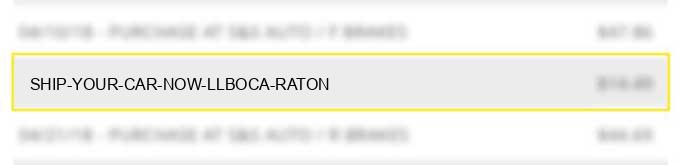 ship your car now llboca raton