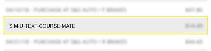 sim u text course mate