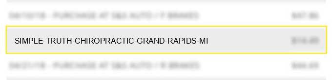 simple truth chiropractic grand rapids mi
