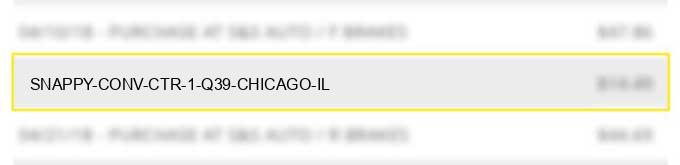 snappy conv. ctr 1 q39 chicago il