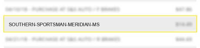 southern sportsman meridian ms