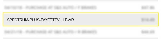 spectrum plus fayetteville ar