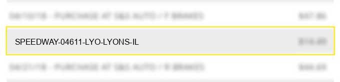 speedway 04611 lyo lyons il