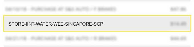 s'pore i'int water wee singapore sgp