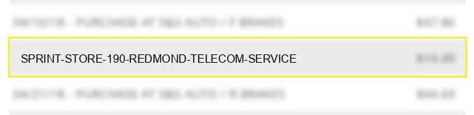 sprint store #190 redmond telecom service