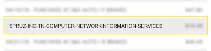 spruz inc tn computer network/information services