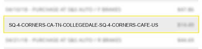 sq *4 corners ca tn collegedale sq *4 corners cafe us