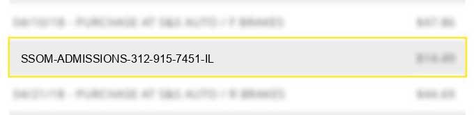 ssom admissions 312-915-7451 il