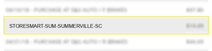 storesmart sum summerville sc