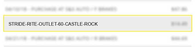 stride rite outlet #60 castle rock