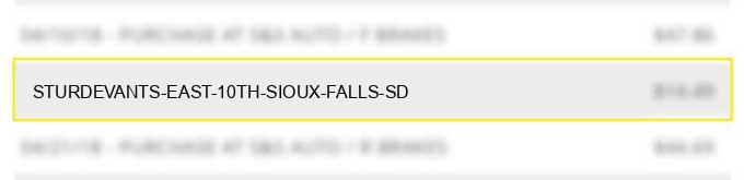 sturdevants east 10th# sioux falls sd