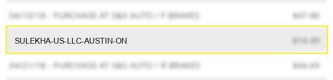 sulekha us, llc austin on