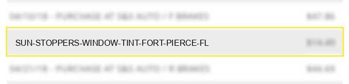 sun stoppers window tint fort pierce fl