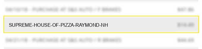 supreme house of pizza raymond nh