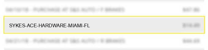 sykes ace hardware miami fl