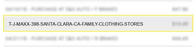 t j maxx #398 santa clara ca family clothing stores