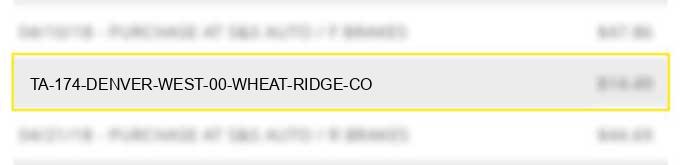 ta #174 denver west 00 wheat ridge co