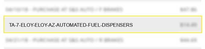 ta # 7 eloy eloy az automated fuel dispensers