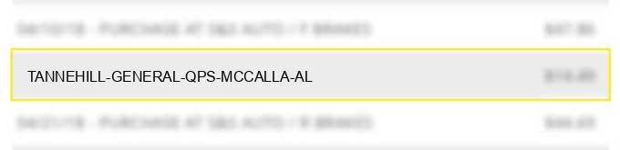 tannehill general qps mccalla al