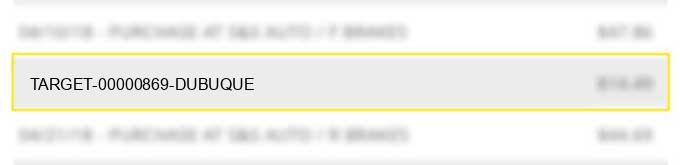 target 00000869 dubuque
