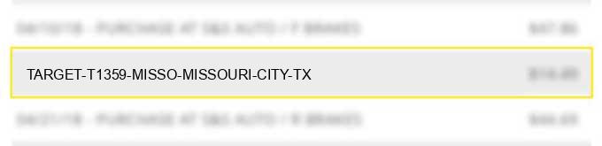 target t1359 misso missouri city tx