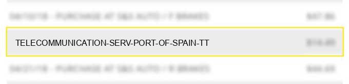 telecommunication serv port of spain tt