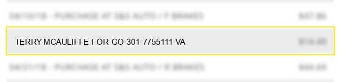 terry mcauliffe for go 301-7755111 va