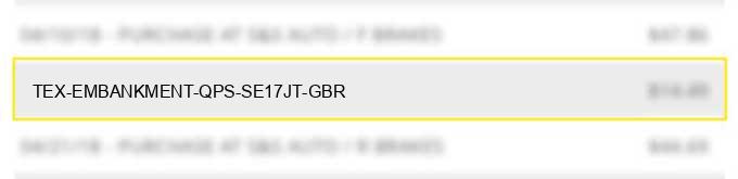 tex embankment qps se17jt gbr