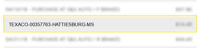 texaco 00357763 hattiesburg ms