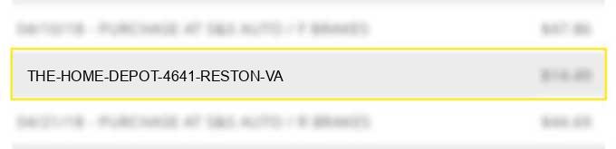 the home depot 4641 reston va