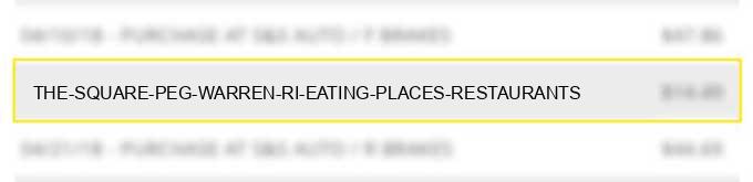 the square peg warren ri eating places restaurants