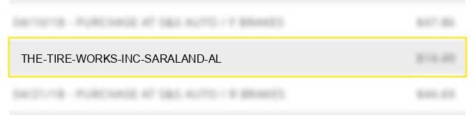 the tire works, inc. saraland al