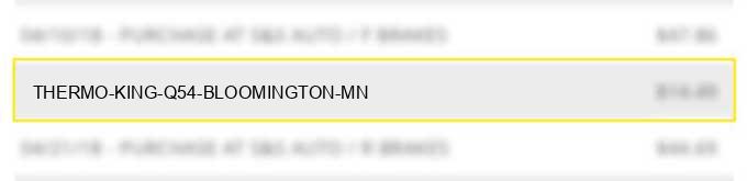 thermo king q54 bloomington mn