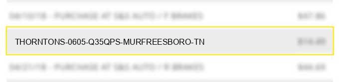 thorntons #0605 q35qps murfreesboro tn