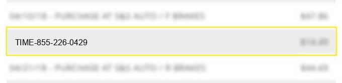 time 855-226-0429