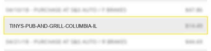 tinys pub and grill columbia il