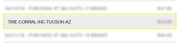 tire corral inc tucson az