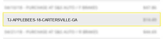 tj applebees 18 cartersville ga