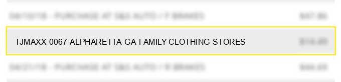 tjmaxx #0067 alpharetta ga family clothing stores