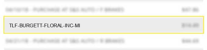 tlf burgett floral inc mi