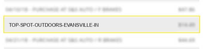 top spot outdoors evansville in