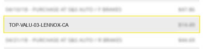 top valu #03 lennox ca