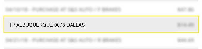 tp albuquerque 0078 dallas
