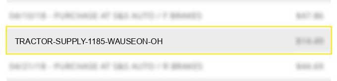 tractor supply #1185 wauseon oh