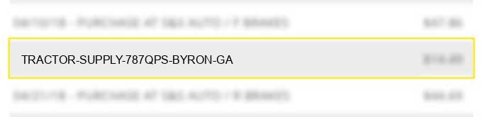 tractor supply #787qps byron ga