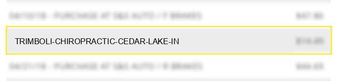 trimboli chiropractic cedar lake in