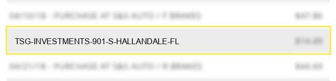 tsg investments 901 s hallandale fl