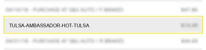 tulsa ambassador hot tulsa