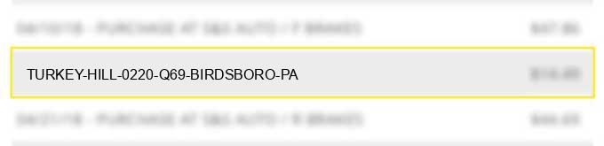 turkey hill #0220 q69 birdsboro pa